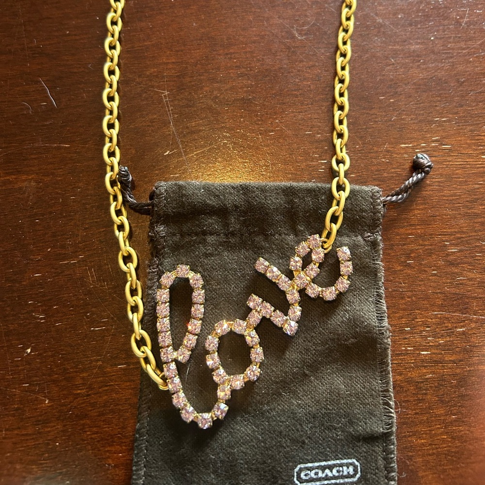 Coach love necklace